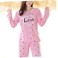 thumbnail image 3 of Greenadscape Pijama De Para Mujer De Con Manga Larga Y Cuello Redondo En Color Rosa, 3 of 8