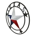 thumbnail image 4 of Western Patriotic Lone Star State Texas With 4 Stars Metal Wall Circle Sign 24"D, 4 of 8