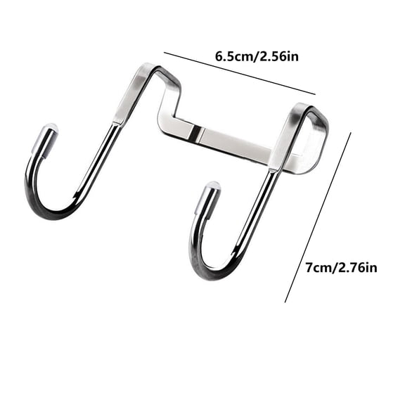 Clearance Under $1.39! 1PC Over-Door S-Hook, Stainless Steel Clothes Rack Hanger for Home & Closet, Stainless Steel, for Towels & Coats, (6.5x7cm, Silver)