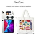 thumbnail image 3 of Rocae London Symbols or Plush Underarm Bag White Furry Purse Handbag for Autumn and Winter, 3 of 7
