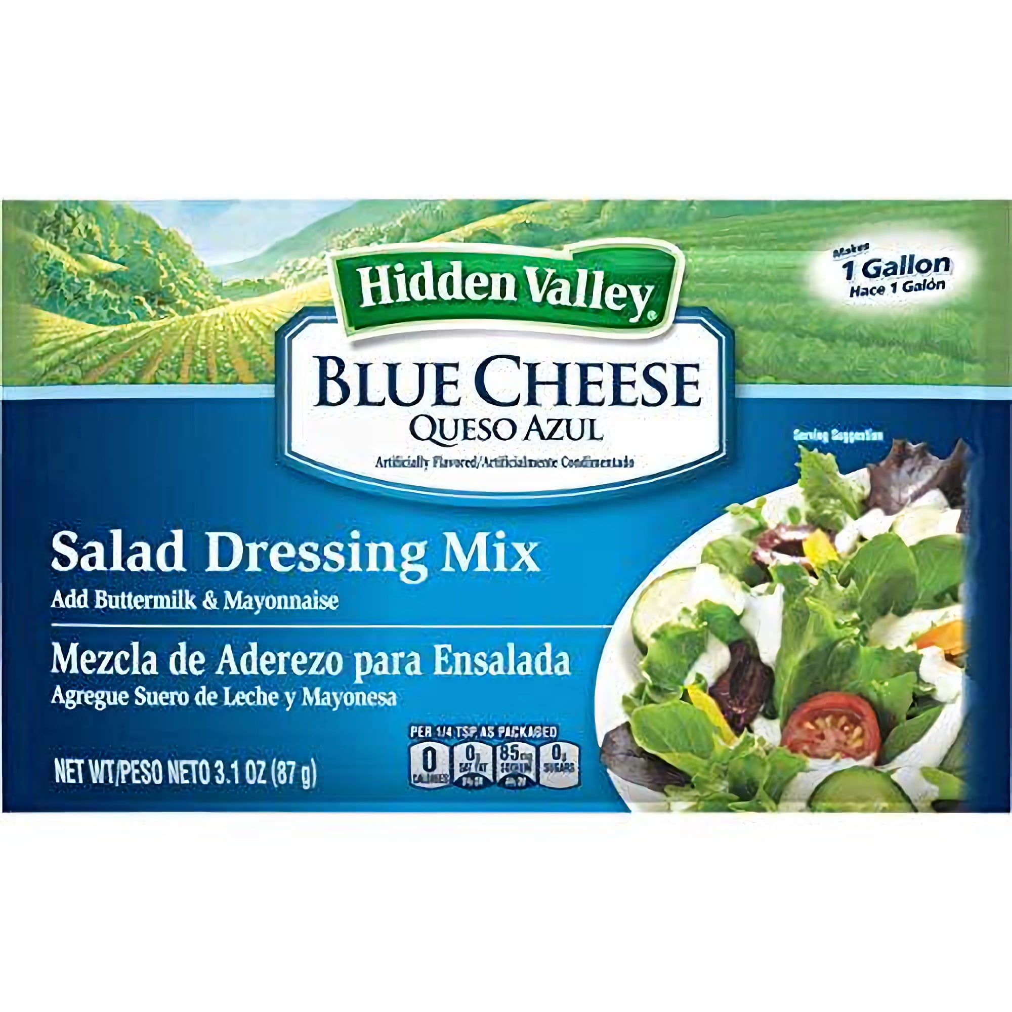 hidden valley blue cheese dressing nutrition Hidden Valley Blue Cheese Dressing & Ranch Dip Dry Mix, 18 Packets (3.1  Ounce)