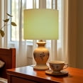 thumbnail image 6 of Linen Drum Lampshades Green Gradient Soft Blended Ombre Texture Spring Decor 13"x13"x10" Light Shade for Table Lamps Floor Lamp Shades Lampshade Replacement Assembly Required, 6 of 8