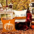 thumbnail image 6 of 20x20 Fall Throw Pillow Covers Set of 4, Pumpkin Maple Leaf Decorative Holiday Pillow Case 20 x 20 Autumn Cushion Covers Thanksgiving Pillowcase for Indoor Home Bedroom Couch Sofa Decor Orange, 6 of 6