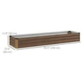 thumbnail image 3 of Outsunny 8x2x1ft Raised Garden Bed Large Galvanized Elevated Planter Box, 3 of 10