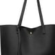 thumbnail image 3 of Bolsos tote Baoblaze de cuero para mujer Hobo Satchel Negro, 3 of 7