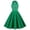 Green, variant on IROINNID V-Neck A-Line Dress For Women Retro Casual Pullover Print Gorgeous Sleeveless Dress Empire Waist Dress