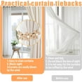 thumbnail image 4 of Monebena 2pcs Sunflower Curtain Tiebacks, Cute Flower Curtain Buckles Curtain Holdbacks for Draperies Elegant Boho Curtain Tie Backs for Home Outdoor Bedroom Office Decorative Curtain(Khaki), 4 of 15