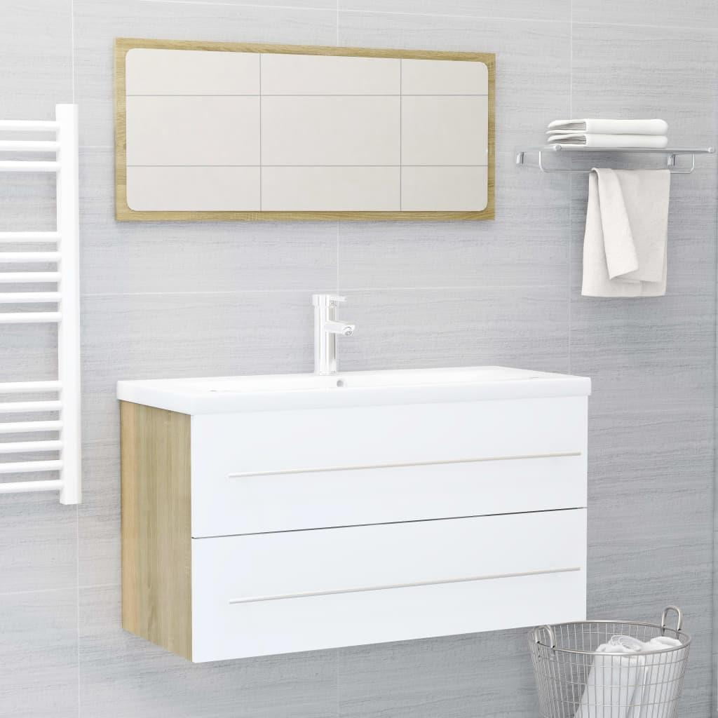 Ktaxon Modern Bathroom Vanity Without Sink + Wall Mirror, Bathroom Mirror and Bathroom Wall ...