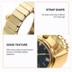 thumbnail image 5 of Reloj de dedo con números romanos, anillo de cuarzo redondo, joyería unisex, para mujer, hombre, Navidad, cumpleaños, fiesta, dorado., 5 of 6