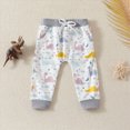 thumbnail image 6 of Xudanell Baby Boy Outfits 2 Piece Cartoon Set Baby Winter Clothes Dinosaur Embroidered Long Sleeved Hoodie Sweatshirt Long Drawstring Pants Boys' Set, 6 of 9