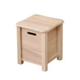thumbnail image 2 of Reposapiés de madera con cajón, pequeño banco, reposapiés para interior y exterior. 30cmx30cmx35cm, 2 of 9