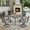 Gray, variant on 5-Piece All-Weather Patio Dining Set with 4 Textilene Swivel Chairs & Iron Table, Adjustable Umbrella Hole (1.57"-1.97") for Deck, Poolside, Backyard, Lawn (Brown/Gray/Blue)