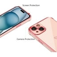 thumbnail image 2 of for iPhone 15 Plus 6.7 inch Case,Cute Plating Edge Love Hearts Pattern with Camera Lens Protection Phone Cover for Girls Women,Pink, 2 of 16