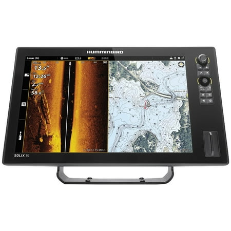 Humminbird 411050-1 SOLIX 15 CHIRP Sonar G2 Combo Fishfinder/GPS/Chartplotter with MEGA Down & Side Imaging + & 15.4