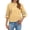 Yellow, variant on Womens Clothes Kelon Blouses for Women Short Womens 3/4 Length Sleeve Cowl Neck Boho Tops Dressy Casual 2026 T Shirts Summer Business Work Basic Tees, M