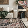 thumbnail image 5 of FEELHOME 5'x7' Traditional Area Rugs, Washable Rug for Living Room Bedroom Dining Room, Soft Carpet Non-Slip Indoor Rug for Office, Floor Rug for Home Decor Red, 5 of 7