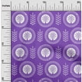 thumbnail image 2 of oneOone Cotton Flex Purple Fabric Asian Floral Block Craft Projects Decor Fabric Printed By The Yard 40 Inch Wide, 2 of 4