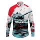 thumbnail image 3 of Camisa con estampado 3D de tanque para hombre y mujer, camisa informal de manga larga a la moda, ropa de calle con botones, ropa unisex de gran tamaño, 3 of 4