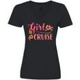 thumbnail image 3 of Inktastic Girl Cruise with flowers Women's V-Neck T-Shirt, 3 of 5