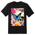 thumbnail image 2 of Plus Size Shirt for Women Black Tops for Women Short Sleeves Shirt for Women Butterfly And Skeleton T Shirt Crewneck Shirt for Women XS, 2 of 5