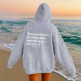 thumbnail image 2 of Hwmodou Ladies Hoodies Sweatshirts Letter Printed Long Sleeve Clothes Word Graphic Vintage Trendy Kawaii Preppy Tops Weekend Holiday Sweatshirt For Woman, 2 of 5