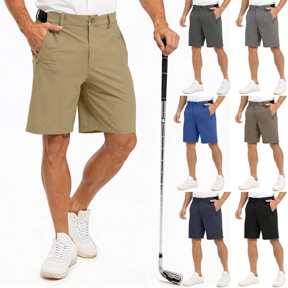 IAJDKMEK Men's Golf Outdoor Loose Shorts - Ideal for Golf Shorts, Sports Shorts, Casual Shorts, and Hiking Shorts with Comfort Fit,Black L