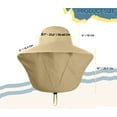thumbnail image 5 of UPF 50+ Sun Protection Hat for Unisex Adult UV Solar Protection Wide Brim Outdoor Beach Fishing Bucket Bonnie Cap Visor with Neck Flap Breathable Mesh Lightweight Foldable Windproof B Khaki, 5 of 5