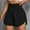Black, variant on Women's Athletic Shorts High Waisted Running Shorts Gym Elastic Workout Shorts Black L