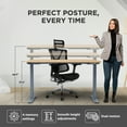 thumbnail image 4 of Rise Up 60x30” Bamboo  Solid Top Electric Standing Desk | One-Piece Memory Desktop Dual Motor Adjustable Height Desk 27–47” Ergonomic Sit Stand Workstation, 4 of 10