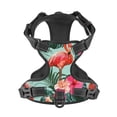 thumbnail image 4 of Lsque Palm Leaves Flamingo Dog Harness, No-Pull Pet Harness with 2 Leash Clips, Adjustable Soft Padded Dog Vest with Easy Control Handle for Large Dogs-X-Large, 4 of 9