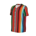 thumbnail image 2 of Haiem Hip Hop Hipster Baseball Jersey Button Down Shirts Sports Uniforms Men Women Jersey(Mexican Serape Blanket Stripes,Medium), 2 of 9
