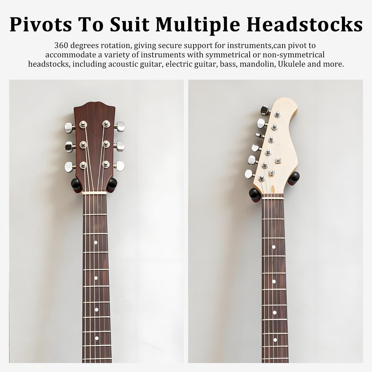 6pack Guitar Wall Mount Bulk Wood Hanger For Safe Storage And Display Sturdy Acoustic Electric Bass Banjo Mandolin Sapele