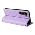 thumbnail image 5 of Desugned For Samsung Galaxy S23 Wallet Phone Case,With Suction Cup Fastener,Flip Folding Kickstand,With Card Slots,Wrist Strap&Shoulder Strap,Shockproof PU Leather Phone Case,Purple, 5 of 9
