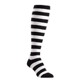thumbnail image 2 of Striped Patterned Socks (Knee High) Black and White, 2 of 3