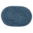 thumbnail image 2 of Colonial Mills 6' x 9' Navy Blue Handcrafted Reversible Oval Outdoor Area Throw Rug Corner Sample, 2 of 2
