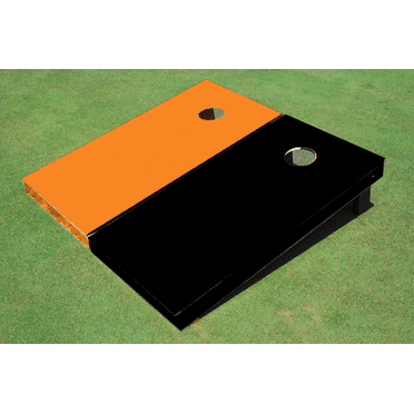 Black And Orange Solid Custom Cornhole Board