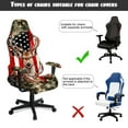 thumbnail image 6 of SCRAWLGOD Vintage American Flag Deer Print Print Gaming Chair Cover with Armrest Cover, Wear Resistant Computer Chair Slipcovers with Elastic Bottom Dustproof Chair Seat Protector for Rotating Chair, 6 of 7