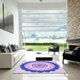 thumbnail image 7 of Ahgly Company Machine Washable Indoor Square Transitional Blossom Pink Area Rugs, 5' Square, 7 of 7