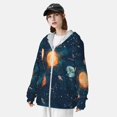thumbnail image 4 of Fotbe Solar System And Planets Men's Women's UPF 50+ Sun Protection Jacket Hooded Cooling Shirt with Pockets Hiking Outdoor Performance-Small, 4 of 8