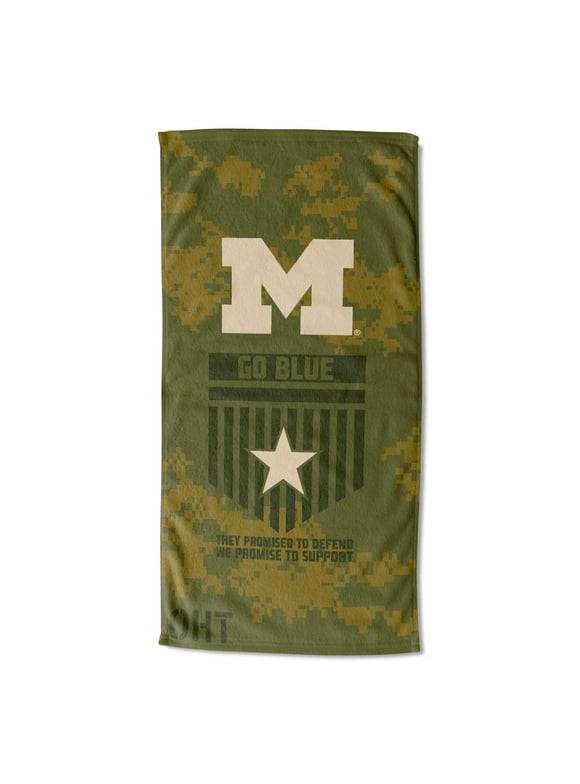 The Northwest Group Michigan Wolverines 30" x 60" OHT Military Appreciation Proud Beach Towel