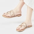 thumbnail image 5 of Ataiwee Women's Flat Slide Sandals, Fashion Strappy Braided Slip On Flat Summer Shoes., 5 of 6