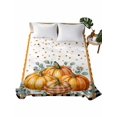thumbnail image 2 of Twin XL Flat Sheet Only Watercolor Thanksgiving Pumpkins Soft Microfiber Cooling Bedding Sheets Black White Plaid Flat Bed Sheet for Hotel,Home Decor, 2 of 9