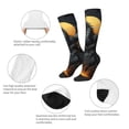 thumbnail image 3 of JUNZAN Full Moon Black Dragon Pattern Fun Novelty Knee Warmer High Socks, 3 of 6