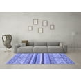 thumbnail image 3 of Ahgly Company Machine Washable Indoor Round Abstract Blue Modern Area Rugs, 6' Round, 3 of 4