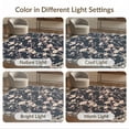 thumbnail image 7 of ODIKA 2'x3' Washable Accent Rug Pet Friendly, Bedside Mat Plum Branch Botanical Design With Traditional Scrollwork Border for Bedroom, Nursery, RV, 7 of 7