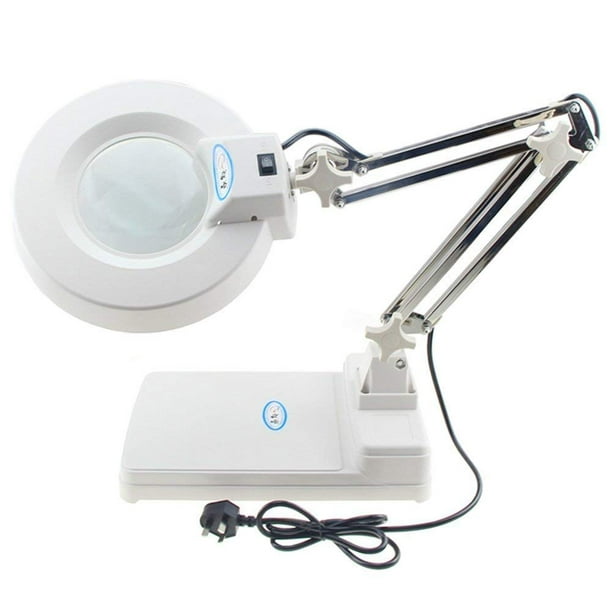 LED Magnifying Lamp Metal Swing Arm Magnifier Lamp 10X 20X