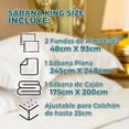 thumbnail image 2 of Juego De Sábanas Nubisuave King Size 4 Piezas Lisas con Relieve De Microfibra, 2 of 5