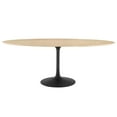 thumbnail image 2 of Modway Lippa 78" Oval Wood Grain Dining Table in Black Natural, 2 of 7