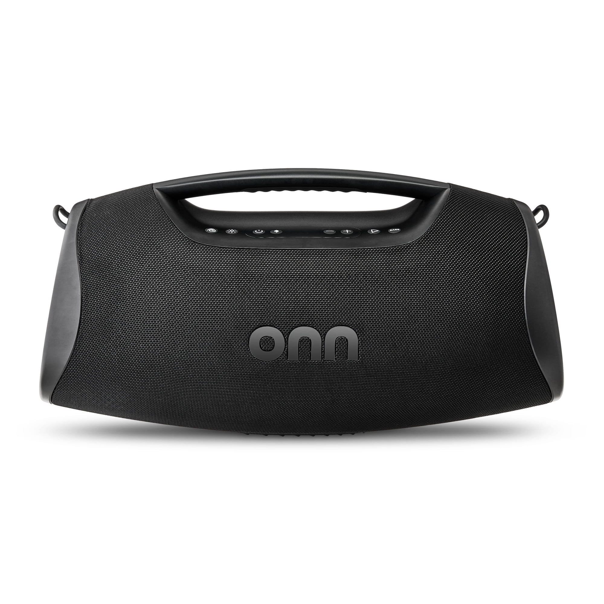 onn Bluetooth Portable Boombox with 6 LED Lighting Modes, Waterproof Design, 20 Hours Playtime