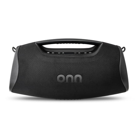onn Bluetooth Portable Boombox with 6 LED Lighting Modes, Waterproof Design, 20 Hours Playtime